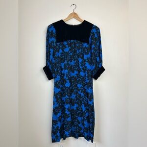 Vintage Flora Kung 100% Silk Floral Dress